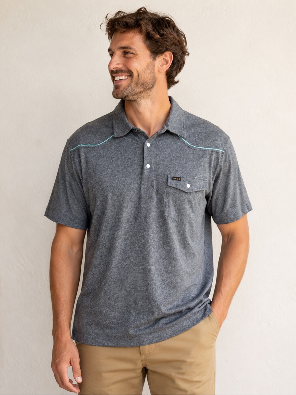 Howler Brothers Ranchero Polo Shirt Men’s XL Gray Western Pearl Snap